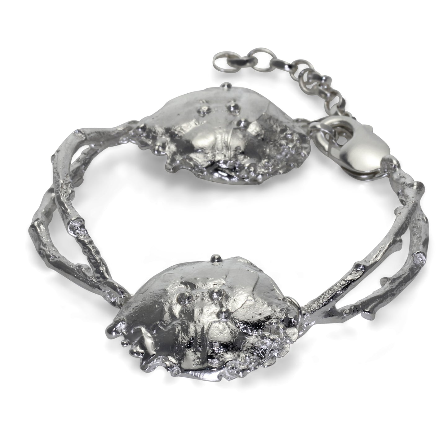 Silver crab bracelet