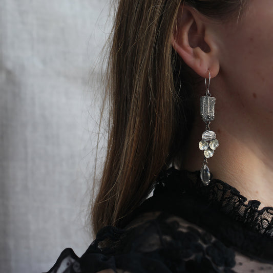 Mermaid drop diamond earrings