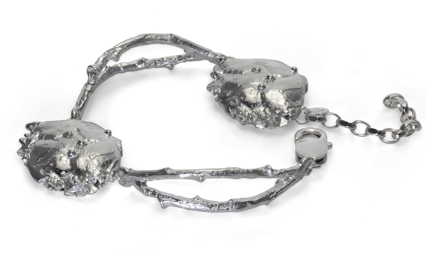 Silver crab bracelet