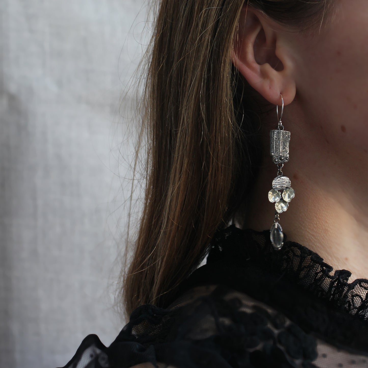 Mermaid drop diamond earrings